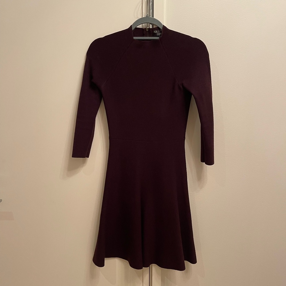 Armani Exchange Deep Burgundy bracelet Sleeve Dress PXXS